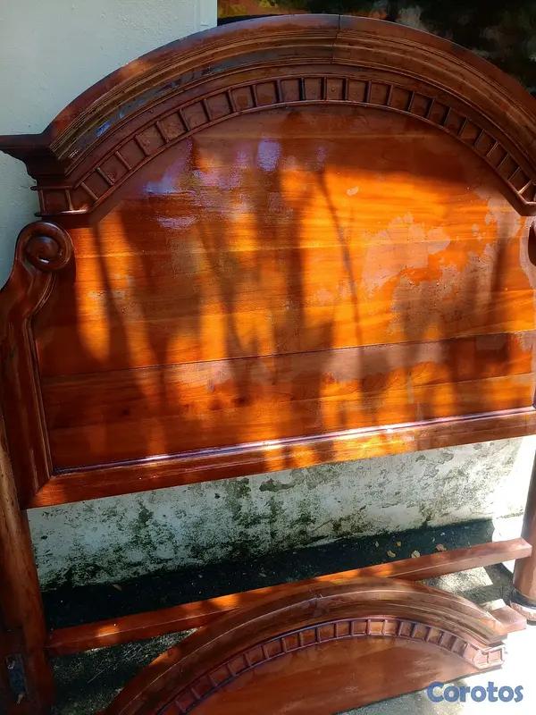 muebles y colchones - Vendo base cama caoba puro queen de 60  2