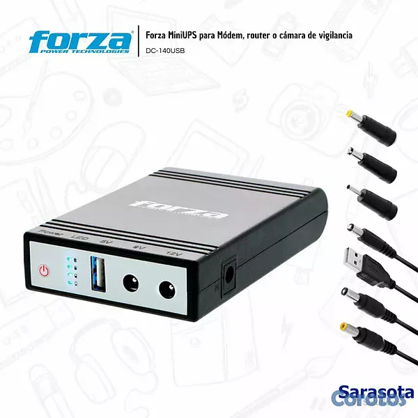 accesorios para electronica - Forza UPS mini para Router DC-140USB 2