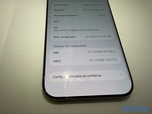 celulares y tabletas - IPHONE 15 pro Max 256 GB DESBLOQUEADO  7