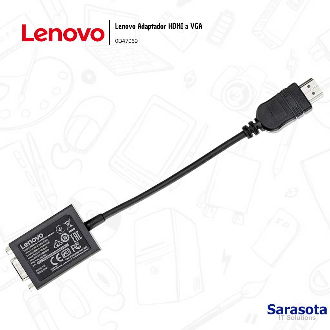 accesorios para electronica - Lenovo Adaptador HDMI a VGA 0B47069  2