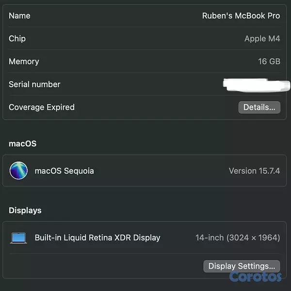 computadoras y laptops - McBook Pro M4 Negociable  7