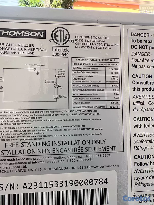 electrodomesticos - FREEZER VERTICAL THOMSON BLANCO  4