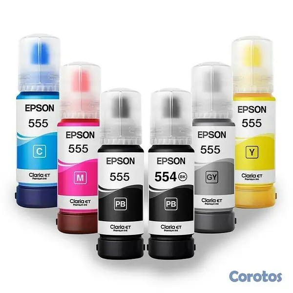 impresoras y scanners - BOTELLA DE TINTA EPSON 555  100% ORIGINALES  2