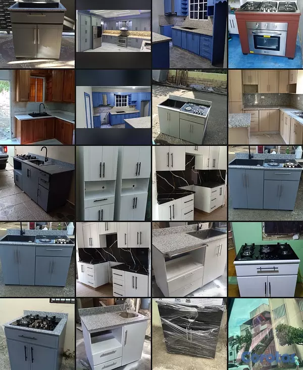 cocina - Estufa empostrada con base tipo depensa o gabinete incluido.   7