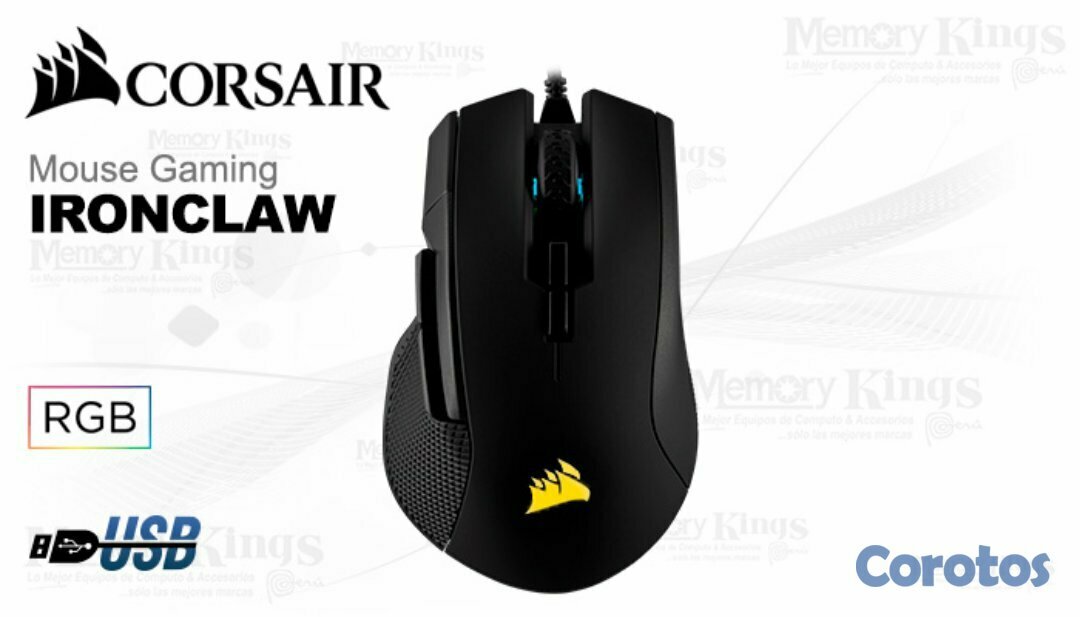 computadoras y laptops - MOUSE CORSAIR HARPOON PRO GAMING, OPTICO USB, 6 BOTONES PROGRAMABLE, VELOCIDAD 1 1