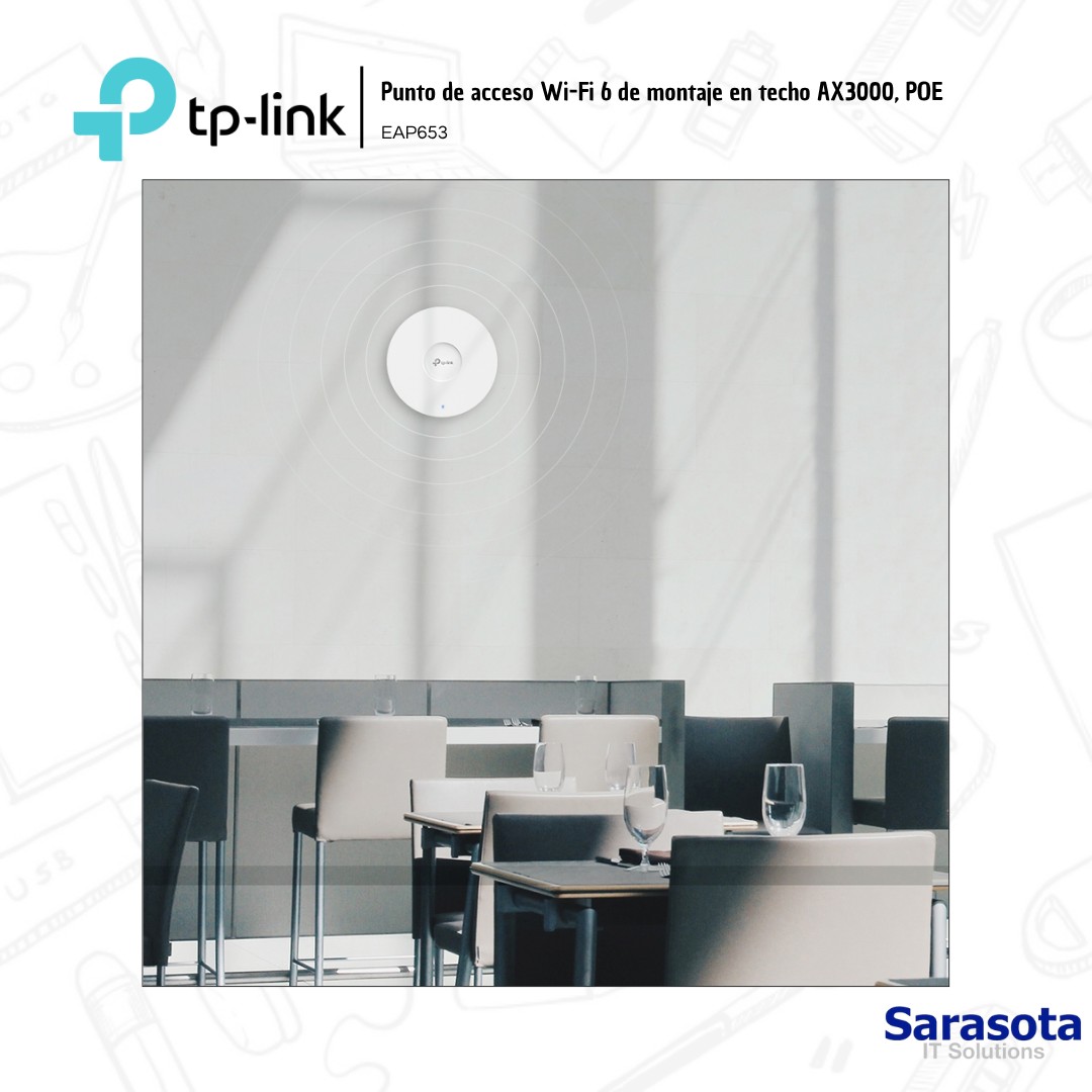 accesorios para electronica - TP-Link Access Point EAP653 Omada WIFI 6 Mesh AX30 5