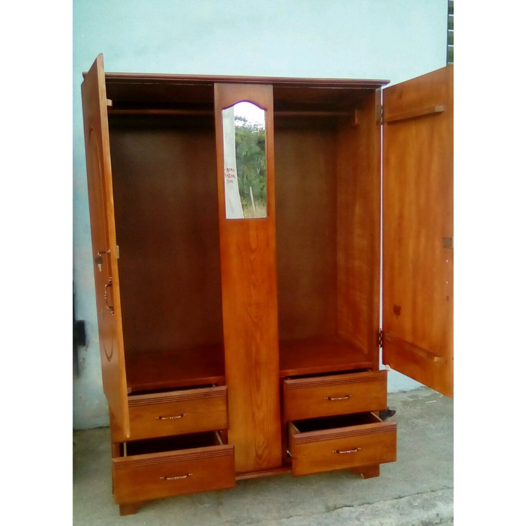 cocina - Armario en madera color caoba  2