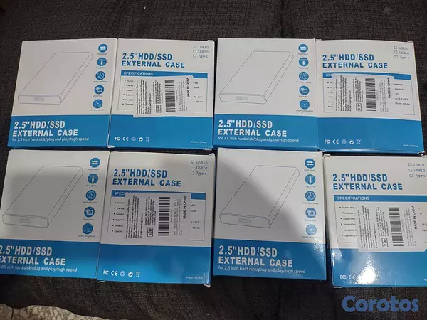 computadoras y laptops - 8 unidad cajas ecloser para disco duro 2.5 externo 3