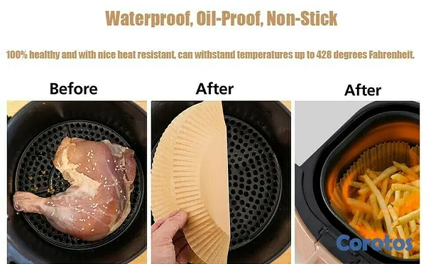 cocina - Papel desechable para freidoras de aire
 4