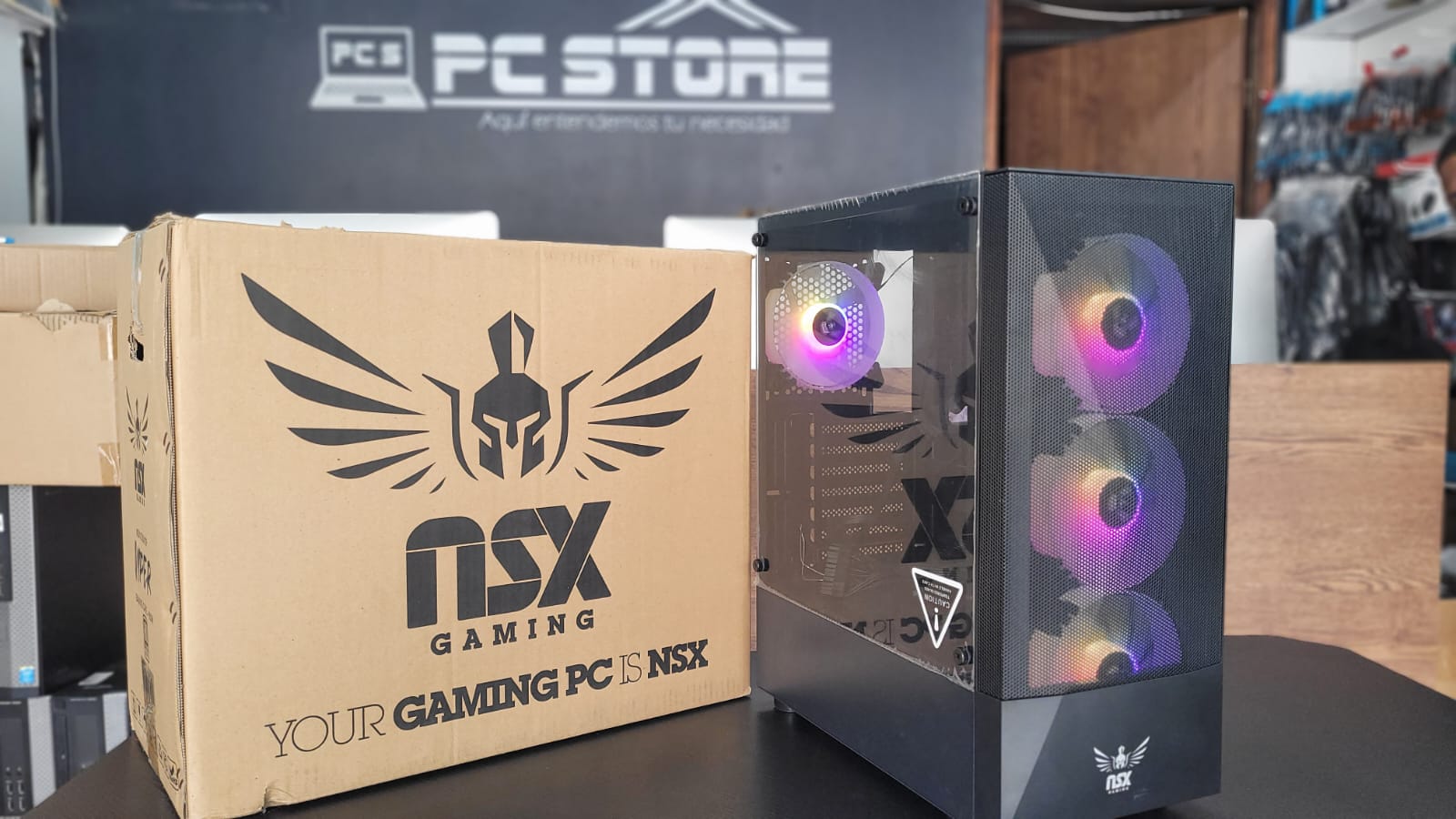 computadoras y laptops - CASE CON 4 VENTILADORES Y ARGB NUEVOS 3