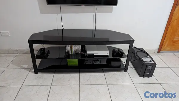 muebles y colchones - MESA de TV (Marca OmniMount) Cristal Templado 6