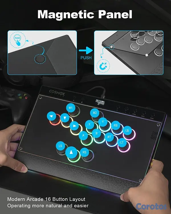 consolas y videojuegos - Cosmox Hautepad C16 - Control Arcade| PC, PS4/PS5, Switch 2