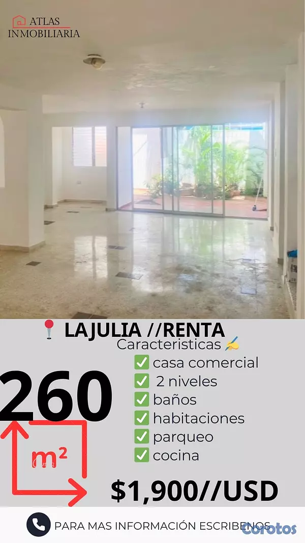casas - se alquila casa comercial  2