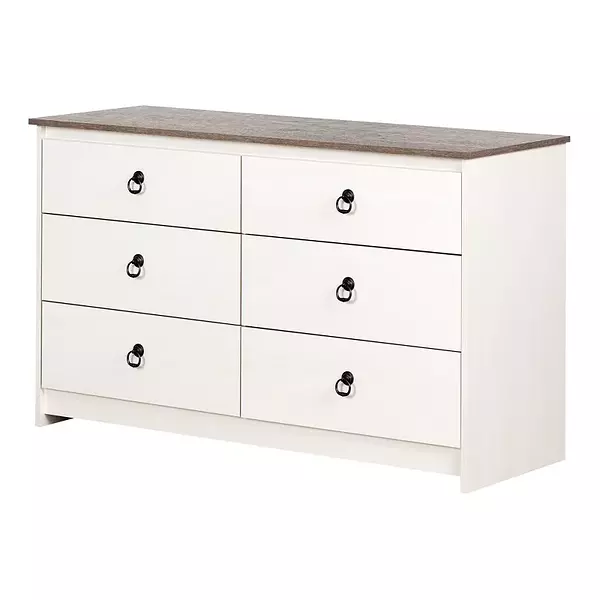 muebles y colchones - mesita de noche de 6 cajones