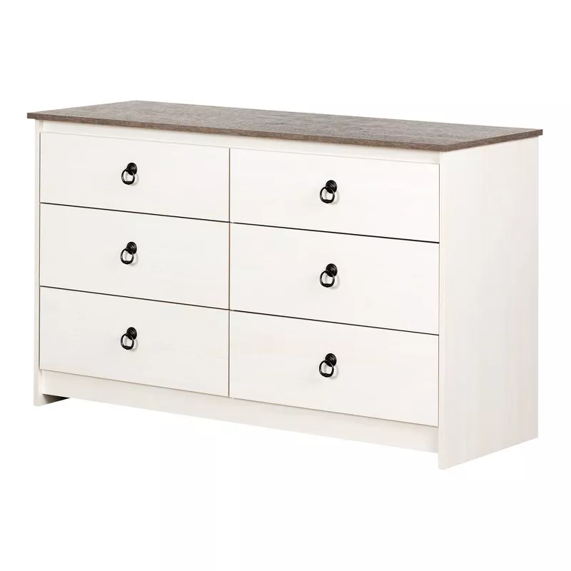 muebles y colchones - mesita de noche de 6 cajones