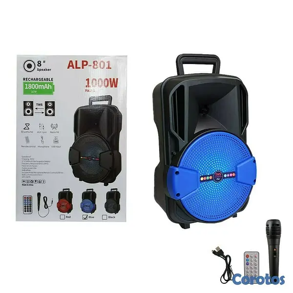 camaras y audio - Bocina de 8 pulgada ALP-801, incluye micrófono 5