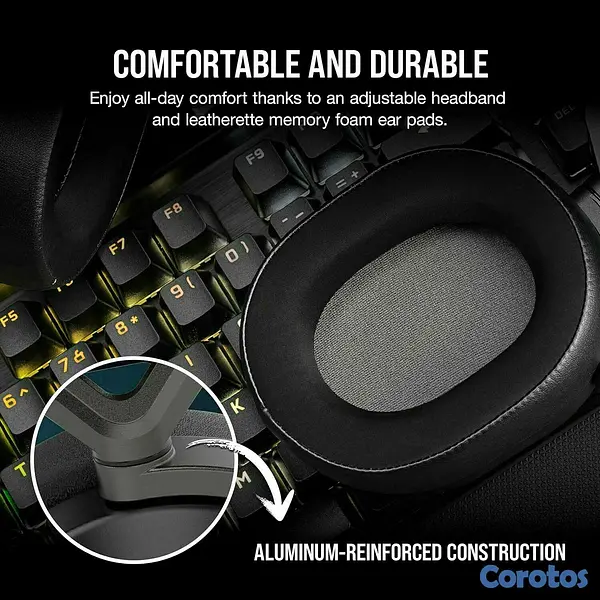 camaras y audio - Corsair HS65 Wireless Multiplatform Gaming Headset 6