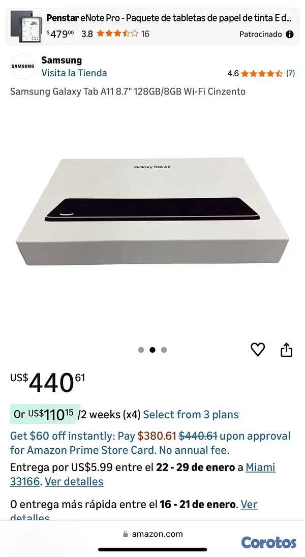 celulares y tabletas - Vendo Samsung Galaxy Tab A11 NUEVA (modelo 2025) 3