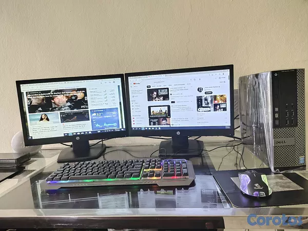 computadoras y laptops -  computadora ✅combo dos monitores con todos los accesorios i5🔥8gb de ram 500 gb 3