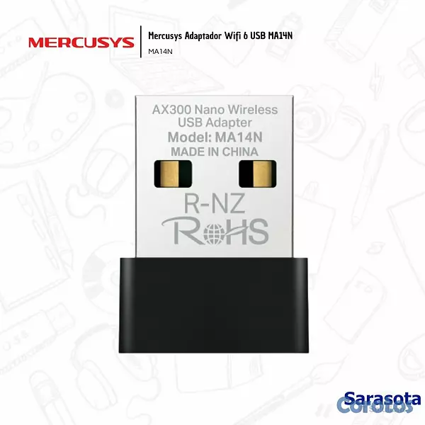 accesorios para electronica - Mercusys Adaptador Wifi 6 USB MA14N 2