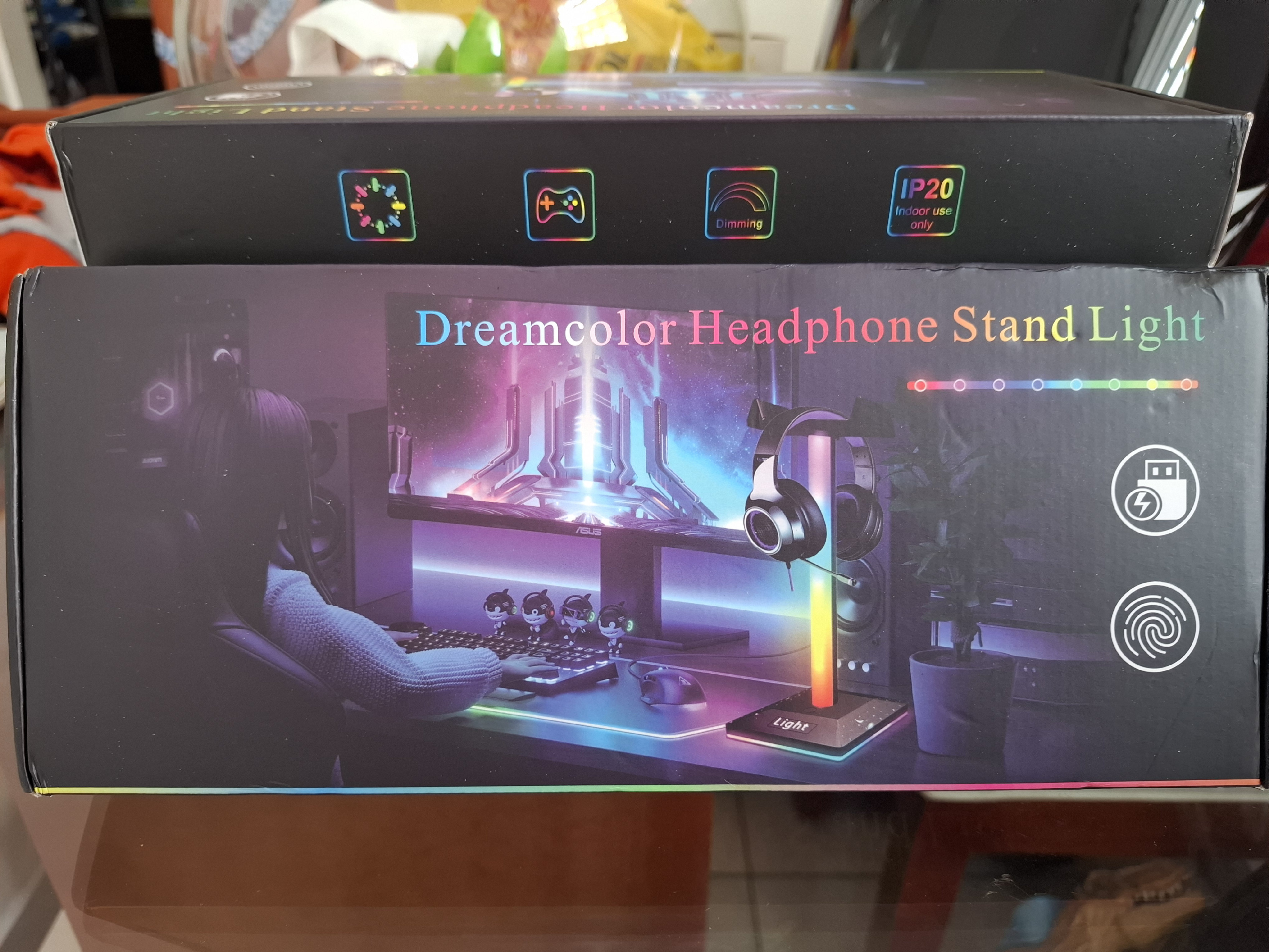 consolas y videojuegos - base para audifonos gamer led multicolor  0