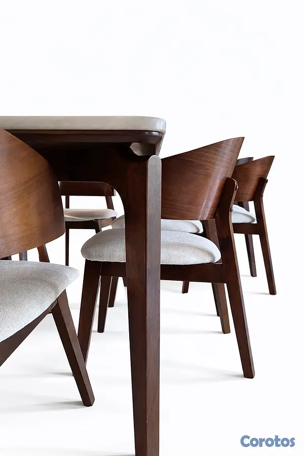 muebles y colchones - ELEGANTE COMEDOR DE 6 SILLAS 2