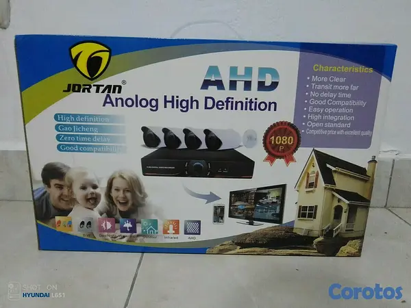camaras y audio - Kit de 4 camaras de seguridad CCTV analogas AHD 1080p 2