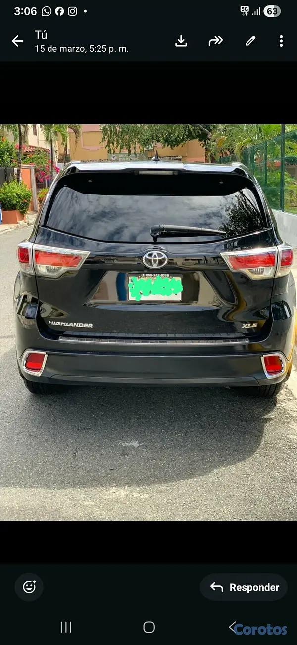 jeepetas y camionetas - Toyota Highlander XLE 2016 3