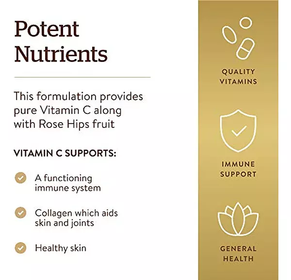 Salud y Equipamiento Médico - Solgar Vitamina C 1500 Mg Con Escaramujos, 180 Tabletas - Re 4