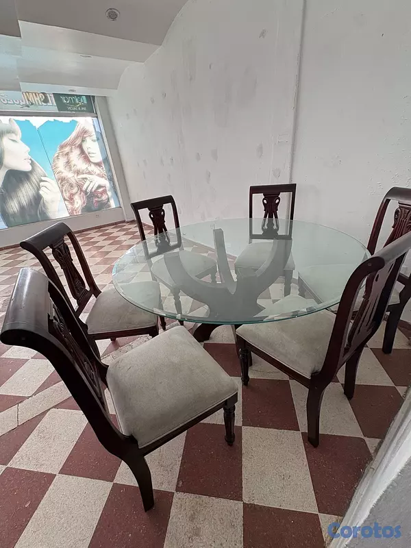 muebles y colchones - Juego de comedor en caoba 8