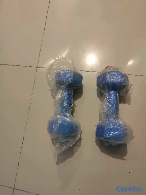Artículos Deportivos - par de mancuernas de hierro con  15 libras cada una  2