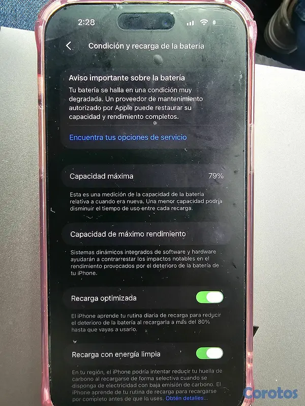 celulares y tabletas - iphone 14 pro max 256GB factory 71% de batería con su caja 6