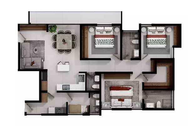 apartamentos - Torre Berna – Exclusivos Apartamentos en venta en La Española, Santiago 6