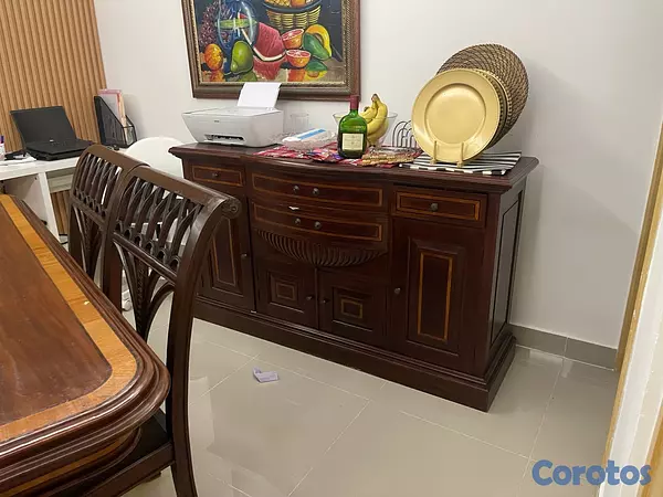 muebles y colchones - ✨ Juego de Comedor de Caoba de 8 Sillas con Credenza en Venta ✨ 2