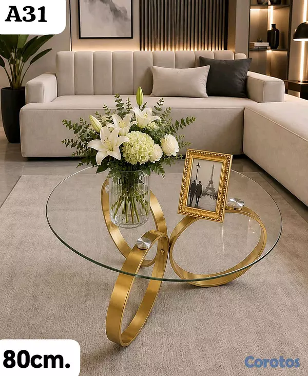 decoración y accesorios - mesa de centro redonda  3