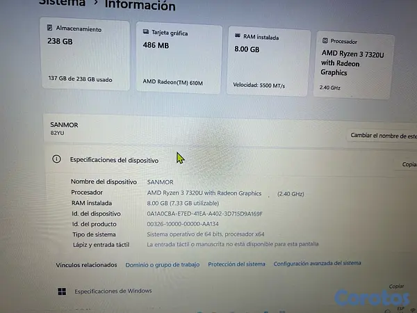 computadoras y laptops - laptop lenovo 10