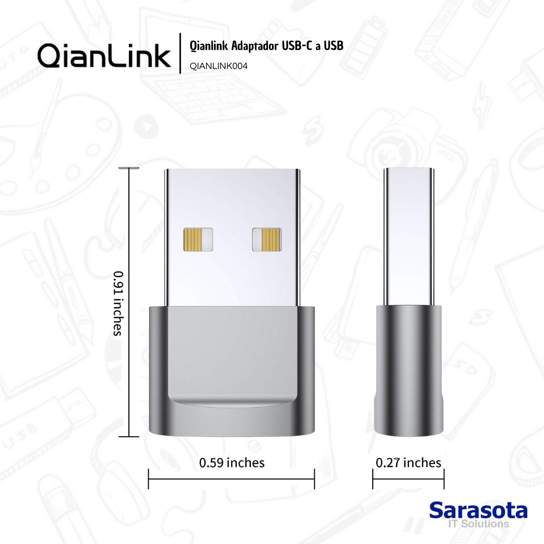 accesorios para electronica - Adaptador USB-C a USB marca Qianlink 1
