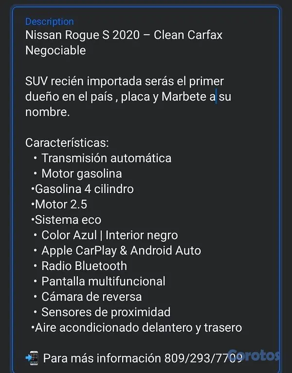 jeepetas y camionetas - Nissan Rogue S 2020 Recién importada, Matricula a  6