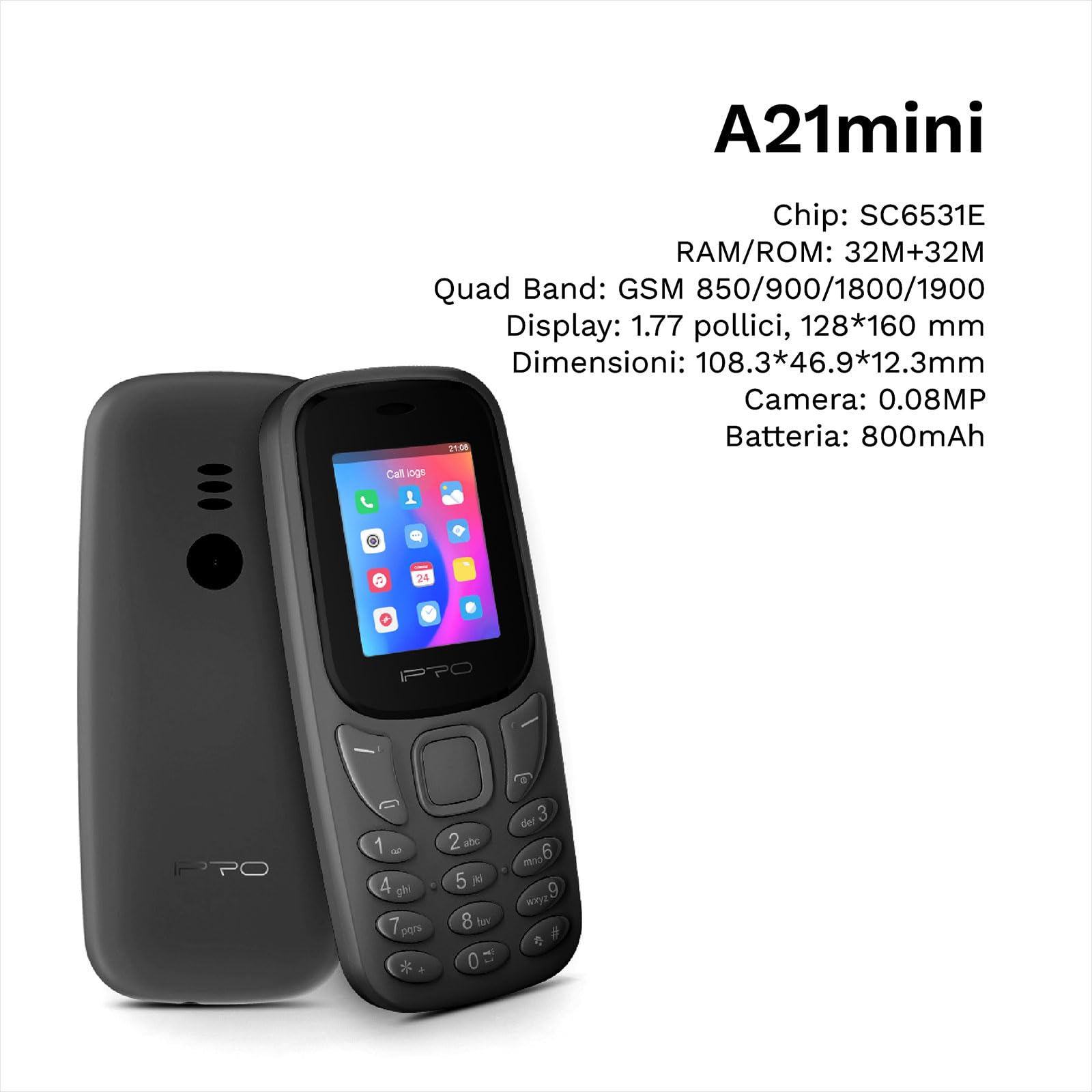 celulares y tabletas - Teléfono Móvil para Personas Mayores  IPRO A2 MINI 0