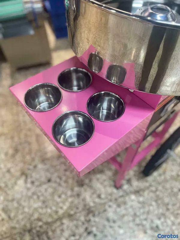 equipos profesionales - Maquina electrica de algodon de azucar con carrito 5