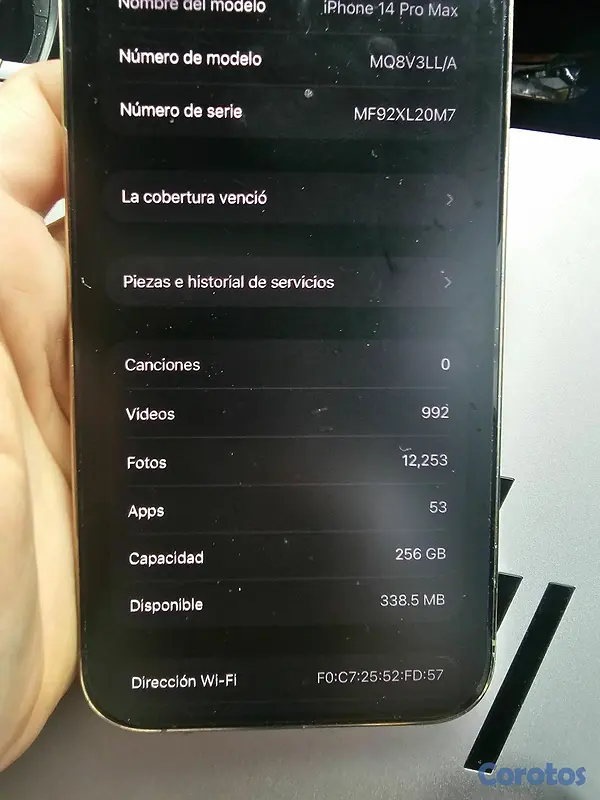 celulares y tabletas - iphone 14 pro max 256GB factory 71% de batería con su caja 3