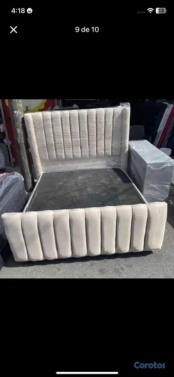 muebles y colchones - un especial de cama tapizada en un súper precio 🧸😍⏰ 15