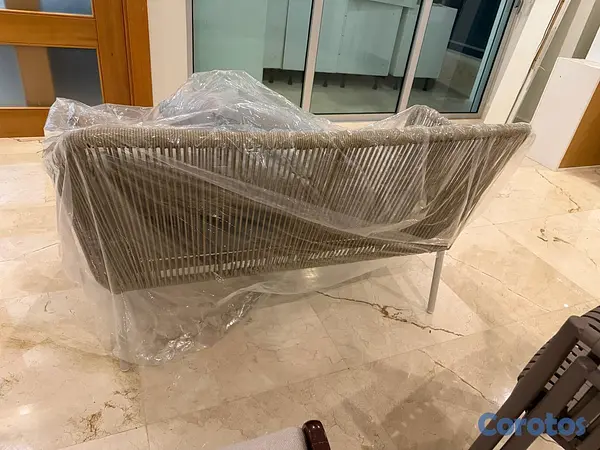 muebles y colchones - Sofá de exterior de dos plazas  5