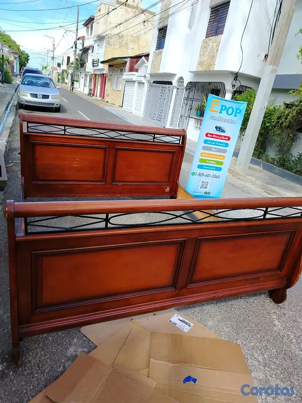 muebles y colchones - juego de cama King (trineo) 3