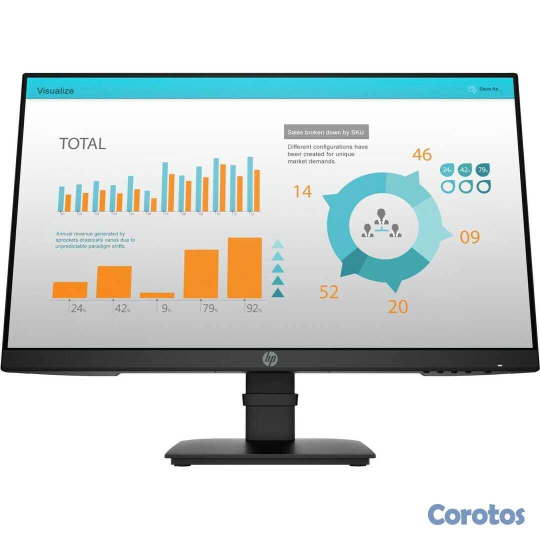 computadoras y laptops - MONITOR HP 24 PULGADAS P24 G4 23.8" FULL HD LCD  CLASS - IN-PLANE SWITCHING ,IPS 2