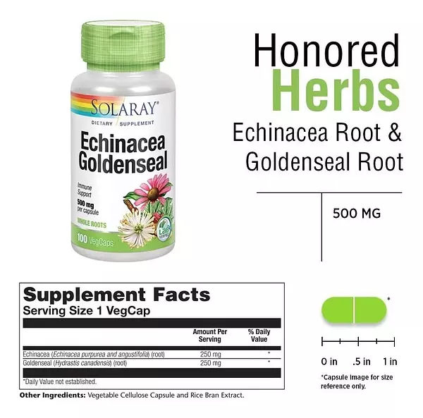 Salud y Equipamiento Médico - Equinacea 500 Mg Solaray - Unidad 2