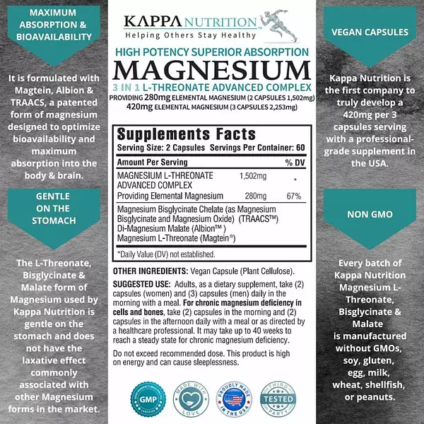 Salud y Equipamiento Médico - Complejo Magnesio 120cap Kappa - U - Unidad A $2499 2