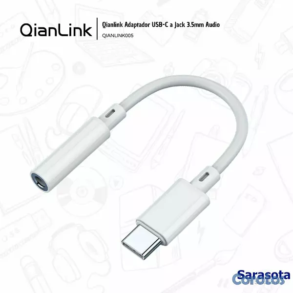 accesorios para electronica - Qianlink Adaptador USB-C A Jack 3.5 Audio 2