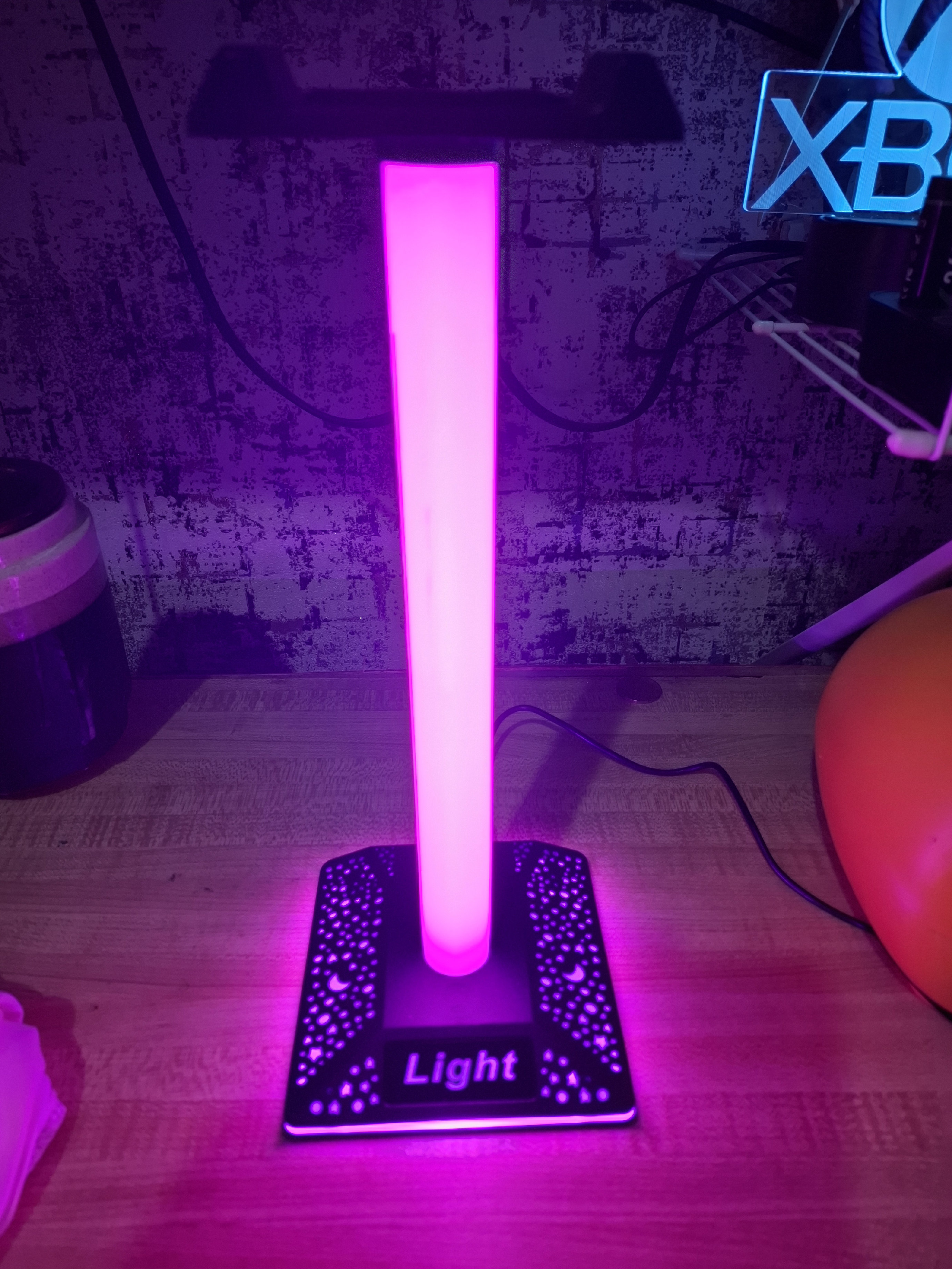 consolas y videojuegos - base para audifonos gamer led multicolor  2