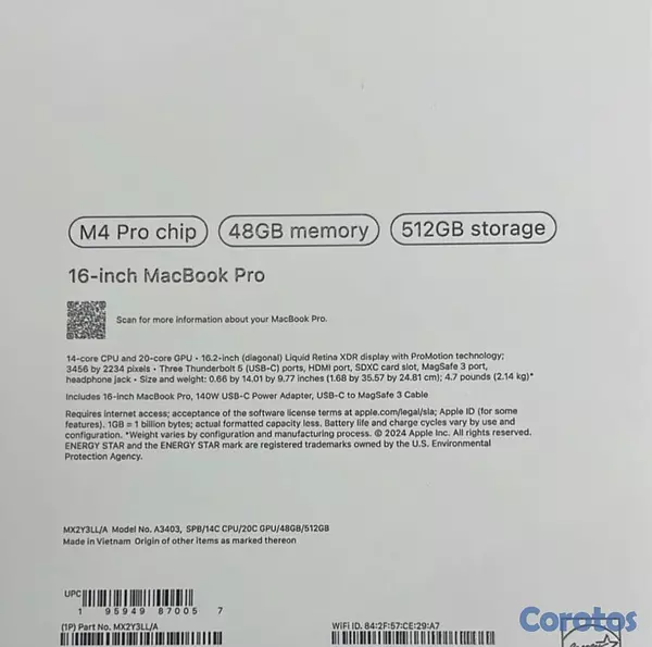computadoras y laptops - MacBook Pro 16” M5 Pro 24GB+1TB Sellada 2